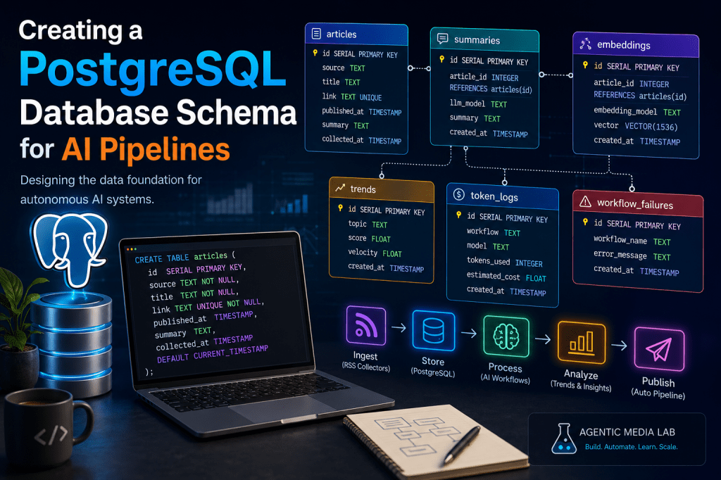 Creating a PostgreSQL Database Schema for AI Pipelines