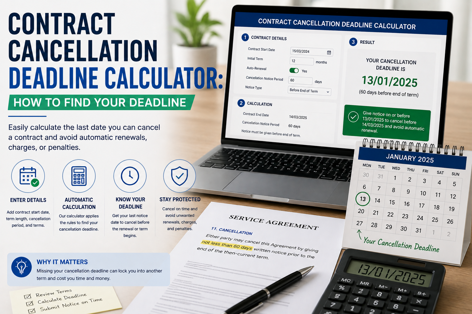 Contract Cancellation Deadline Calculator: How to Find Your Deadline