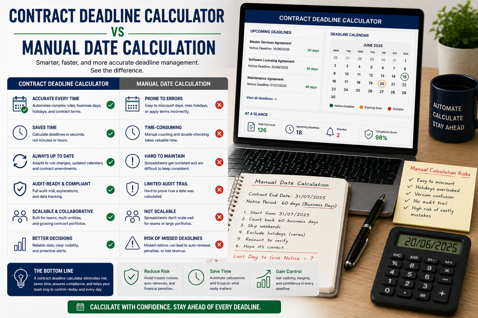 Contract Deadline Calculator vs Manual Date Calculation