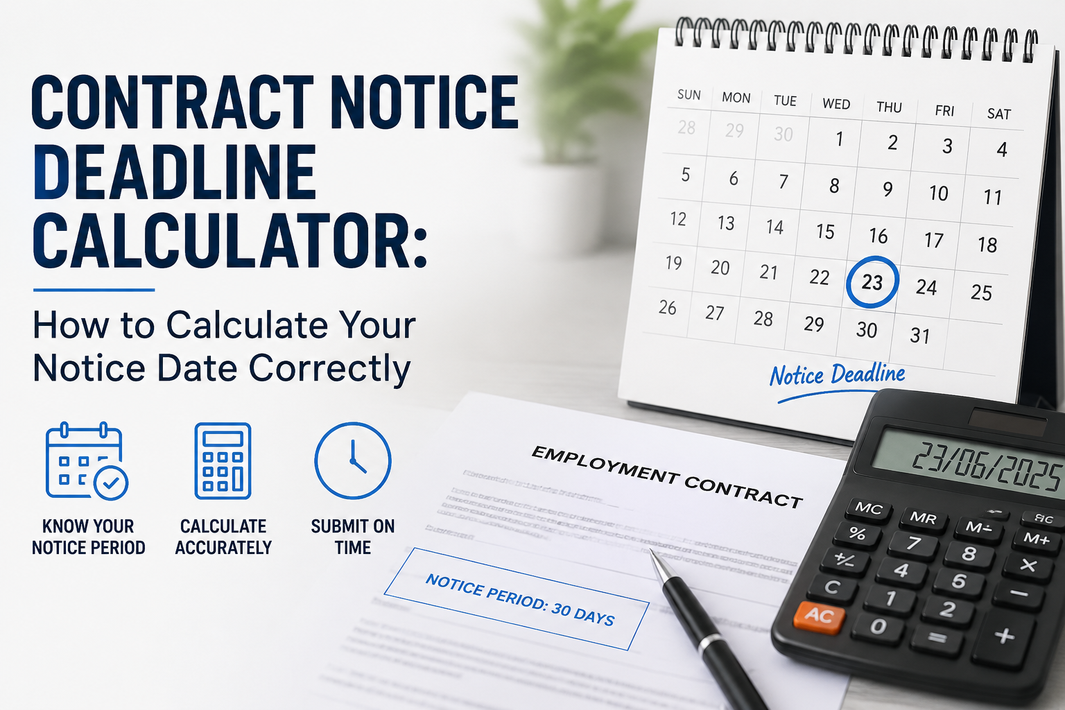 Contract Notice Deadline Calculator: How to Calculate Your Notice Date Correctly